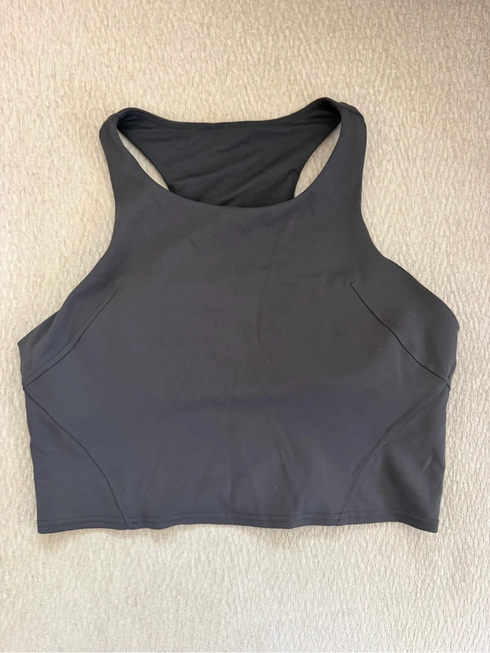 lululemon athletica Black High-Neck Sports Bra Crop